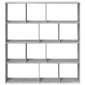 vidaXL Βιβλιοθήκη Γκρι Sonoma 132x29x141,5 εκ. από Επεξεργασμένο Ξύλο