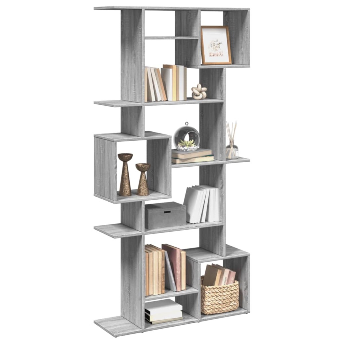vidaXL Βιβλιοθήκη Γκρι Sonoma 92x29x188 εκ. από Επεξεργασμένο Ξύλο