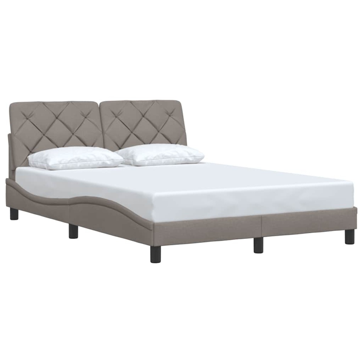 vidaXL Σκελετός Κρεβατιού Χωρίς Στρώμα Taupe 120x200 εκ. Υφασμάτινο