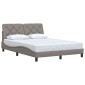 vidaXL Σκελετός Κρεβατιού Χωρίς Στρώμα Taupe 120x200 εκ. Υφασμάτινο
