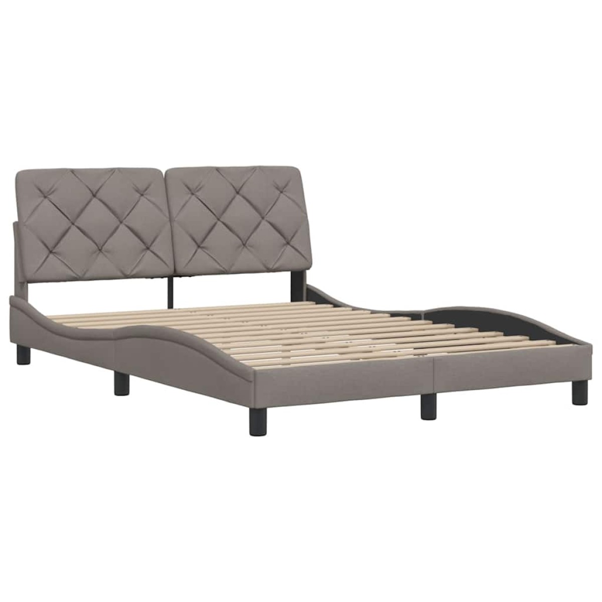 vidaXL Σκελετός Κρεβατιού Χωρίς Στρώμα Taupe 120x200 εκ. Υφασμάτινο