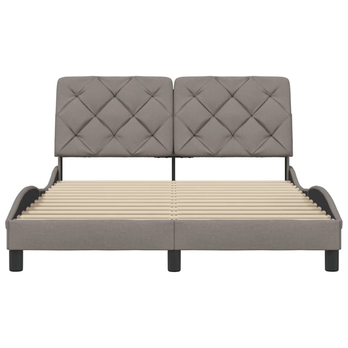 vidaXL Σκελετός Κρεβατιού Χωρίς Στρώμα Taupe 120x200 εκ. Υφασμάτινο