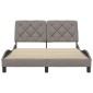 vidaXL Σκελετός Κρεβατιού Χωρίς Στρώμα Taupe 120x200 εκ. Υφασμάτινο