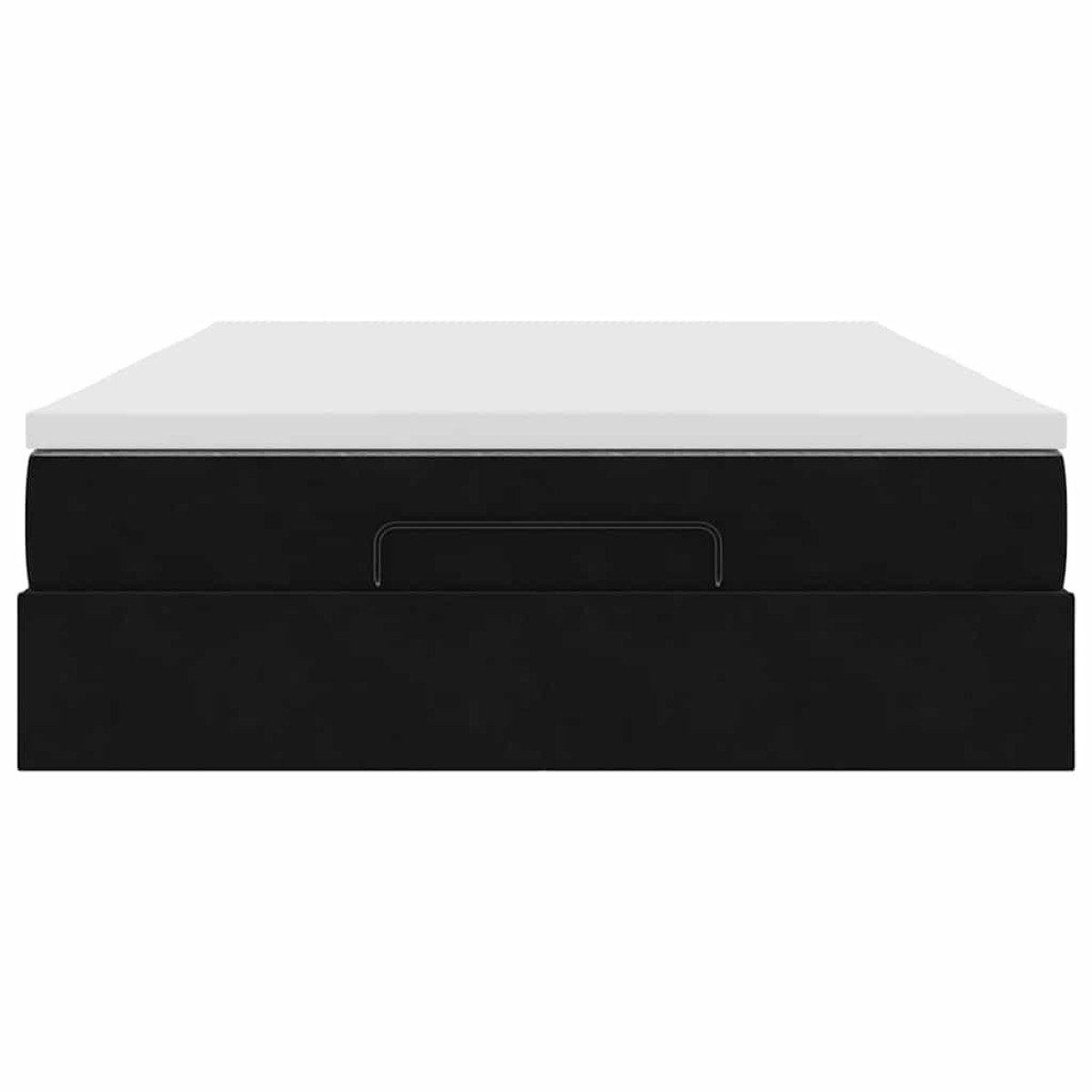 vidaXL Κρεβάτι-Μονό κρεβάτι με στρώμα Μαύρο 140x200 εκ. Βελούδο