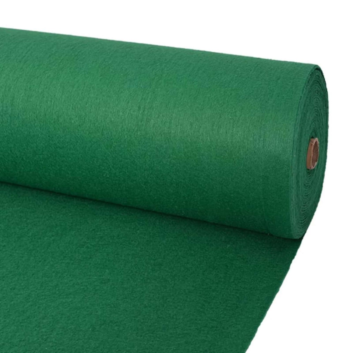 vidaXL Χαλί Μονόχρωμο Πράσινο 1,2 x 12 m Πολυεστέρας