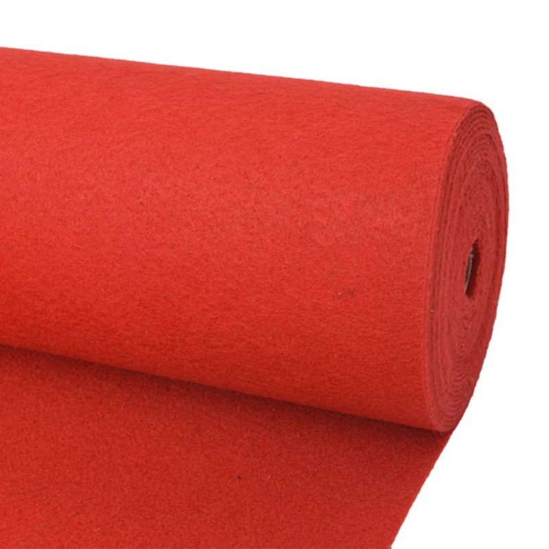 vidaXL Χαλί Μονόχρωμο Κόκκινο 1,2 x 12 m Πολυεστέρας