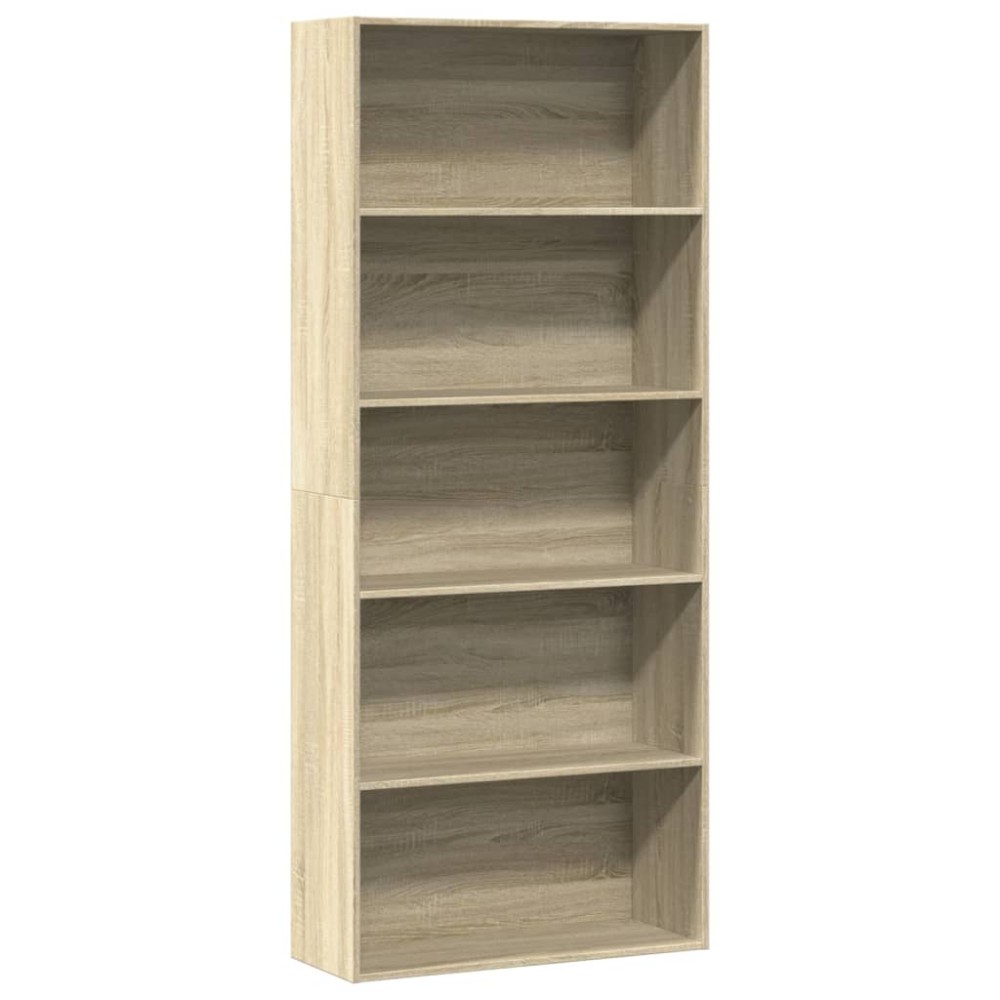 vidaXL Βιβλιοθήκη Sonoma Δρυς 80 x 30 x 189 εκ. Επεξεργασμένο Ξύλο