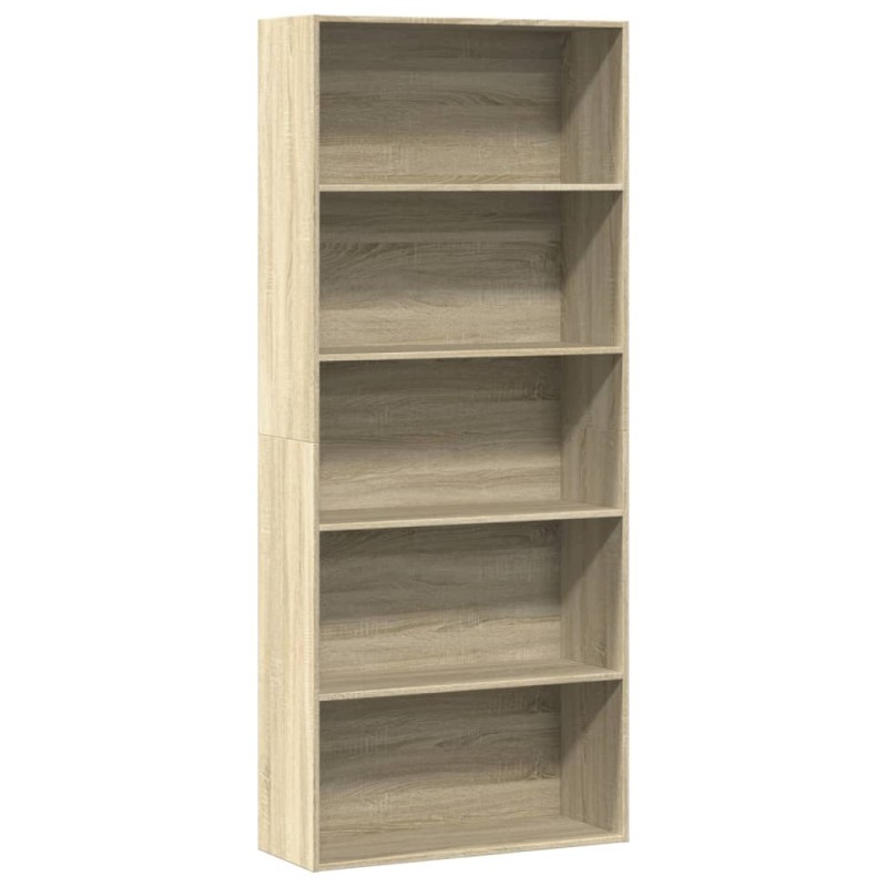 vidaXL Βιβλιοθήκη Sonoma Δρυς 80 x 30 x 189 εκ. Επεξεργασμένο Ξύλο