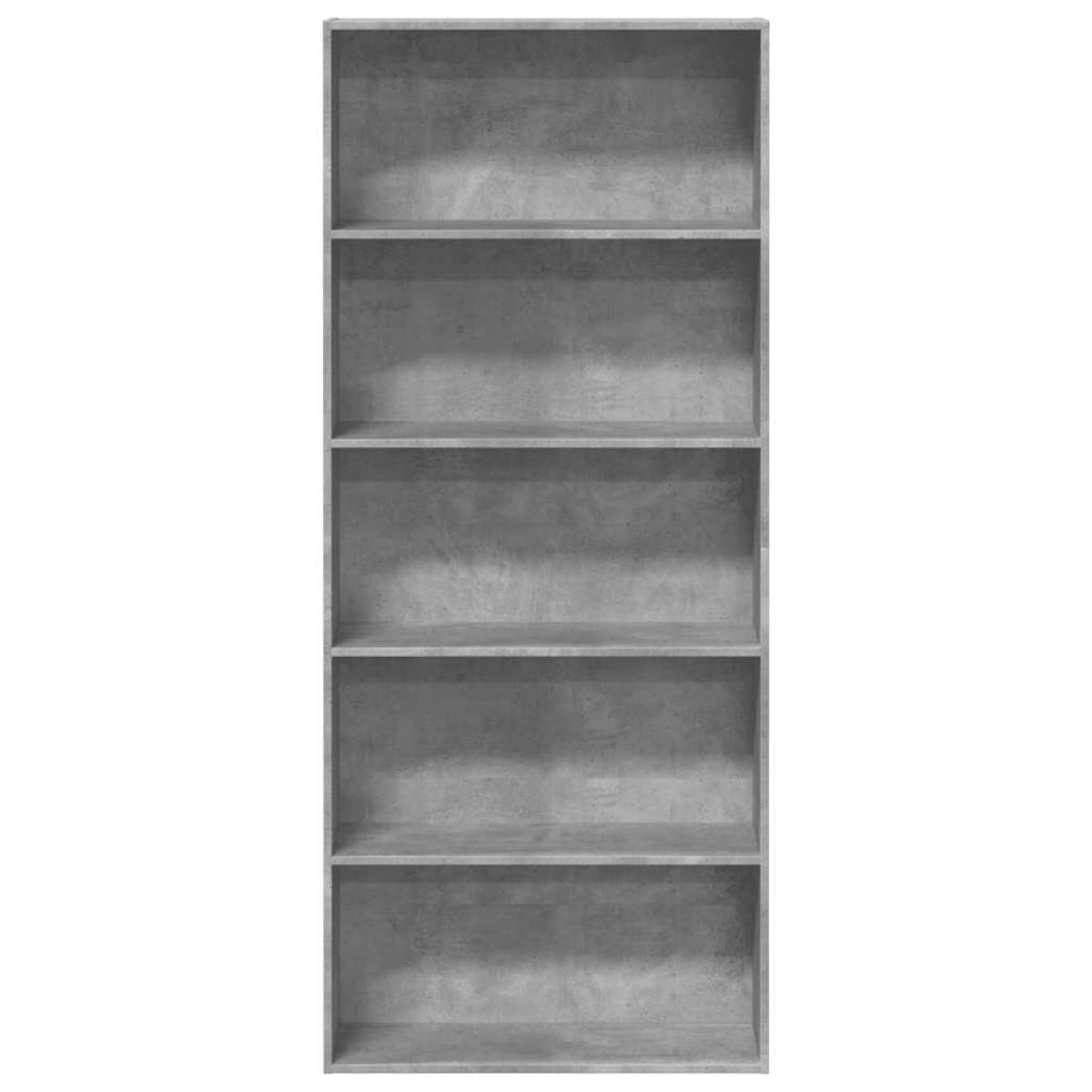 ντουλάπι βιβλίων vidaXL Γκρι μπετόν 80x30x189 cm Κατασκευασμένο ξύλο