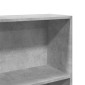 ντουλάπι βιβλίων vidaXL Γκρι μπετόν 80x30x189 cm Κατασκευασμένο ξύλο