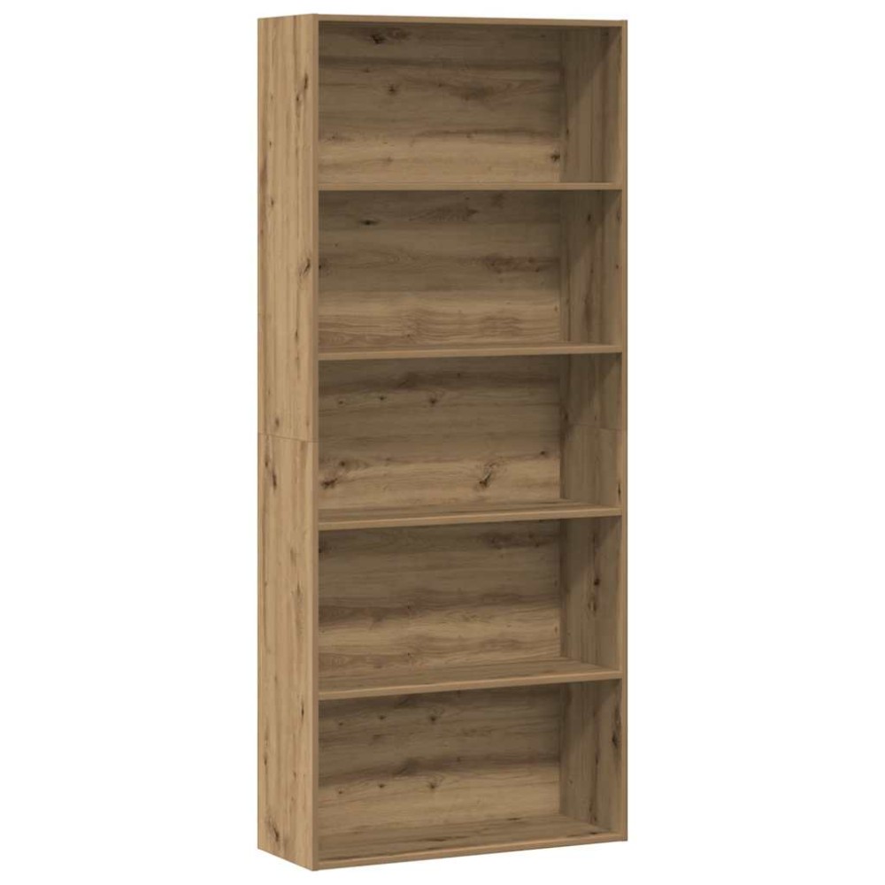 vidaXL Βιβλιοθήκη Αρτισιανή Δρυς 80x30x189 εκ. από Επεξ. Ξύλο