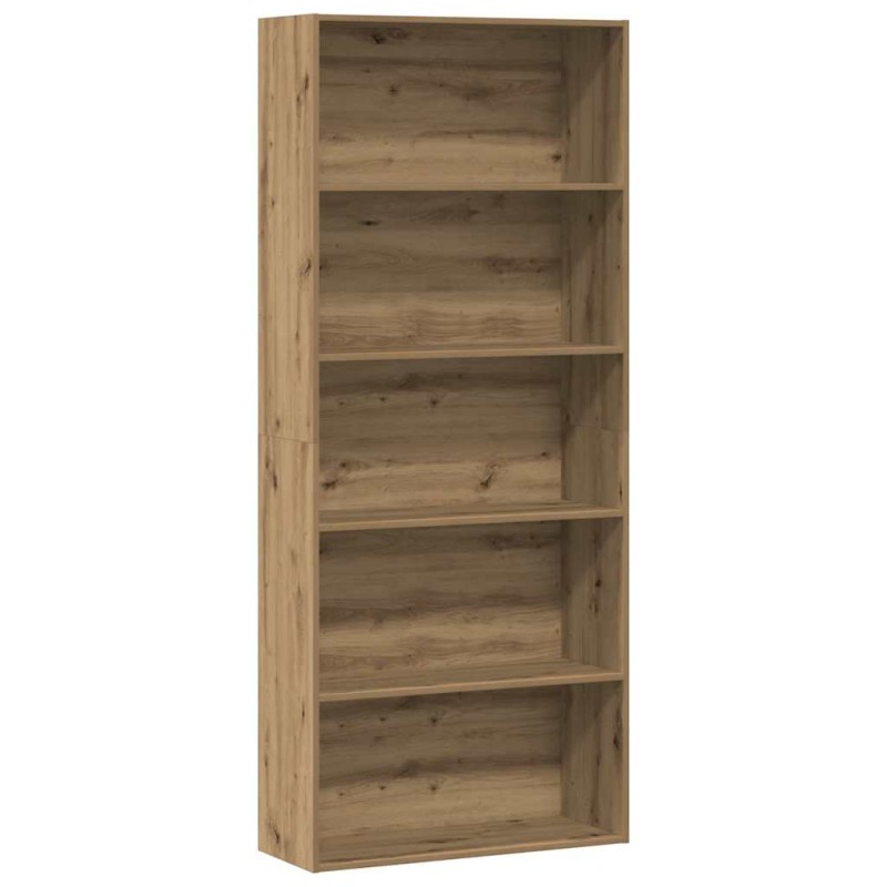 vidaXL Βιβλιοθήκη Αρτισιανή Δρυς 80x30x189 εκ. από Επεξ. Ξύλο