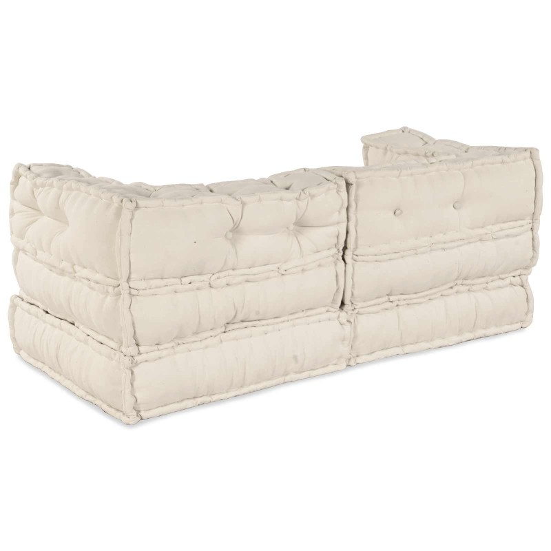 vidaXL Μονάδα Μοντέρνου Καναπέ 2 τμχ. Ύφασμα Κρεμ 140 x 70 x 56 εκ.