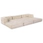 vidaXL Μονάδα Μοντέρνου Καναπέ Ύφασμα Κρεμ 210 x 70 x 56 εκ.