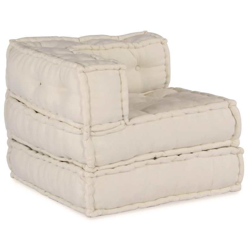 vidaXL Μονάδα Μοντέρνου Καναπέ Ύφασμα Κρεμ 210 x 70 x 56 εκ.