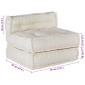 vidaXL Μονάδα Μοντέρνου Καναπέ Ύφασμα Κρεμ 210 x 140 x 56 εκ.