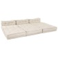vidaXL Μονάδα Μοντέρνου Καναπέ Ύφασμα Κρεμ 210 x 140 x 56 εκ.