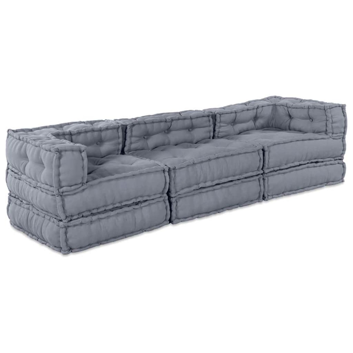 vidaXL Μονάδα Μοντέρνου Καναπέ Ύφασμα Γκρι 210 x 70 x 56 εκ.