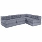 vidaXL Μονάδα Μοντέρνου Καναπέ Ύφασμα Γκρι 210 x 140 x 56 εκ.