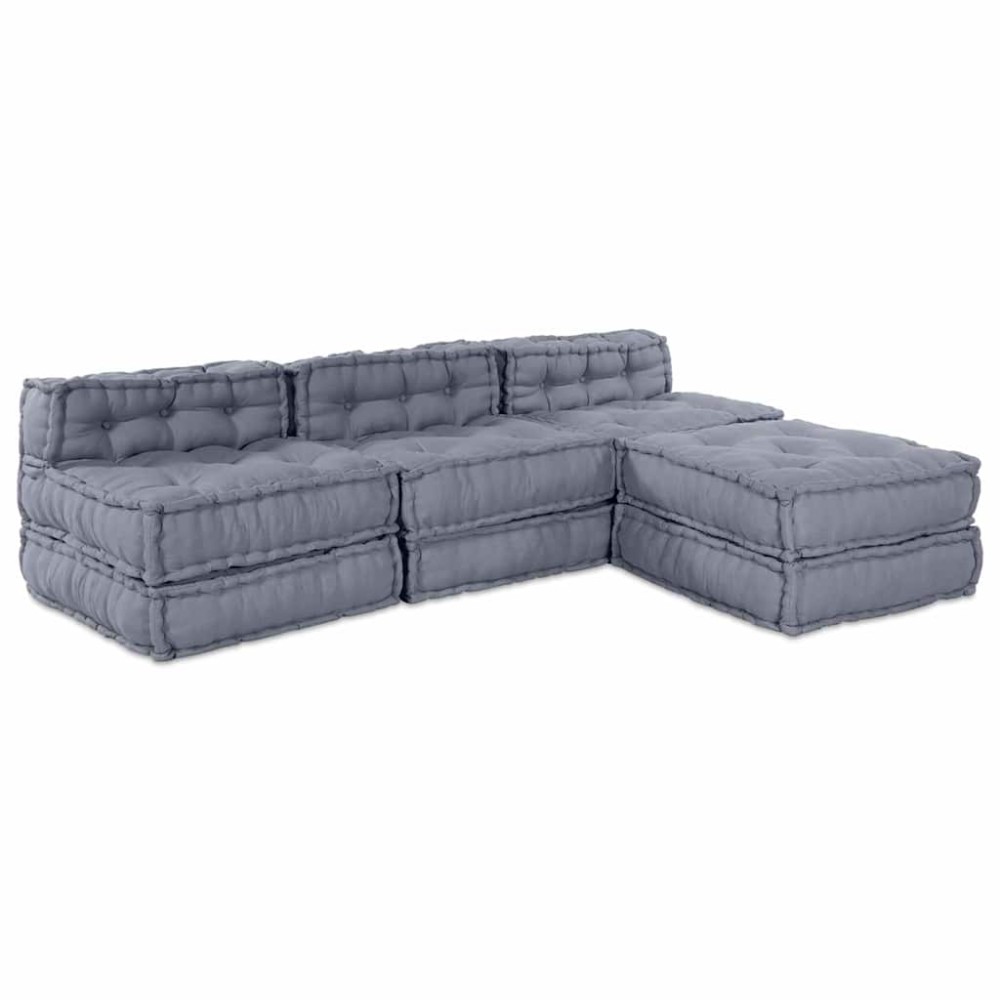 vidaXL Μονάδα Μοντέρνου Καναπέ Ύφασμα Γκρι 210 x 140 x 56 εκ.