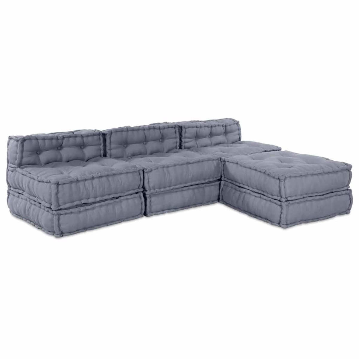 vidaXL Μονάδα Μοντέρνου Καναπέ Ύφασμα Γκρι 210 x 140 x 56 εκ.