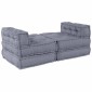 vidaXL Μονάδα Μοντέρνου Καναπέ Ύφασμα Γκρι 210 x 140 x 56 εκ.