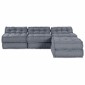 vidaXL Μονάδα Μοντέρνου Καναπέ Ύφασμα Γκρι 210 x 140 x 56 εκ.