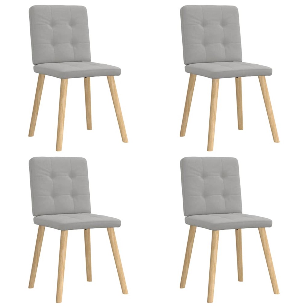 vidaXL Καρέκλες τραπεζαρίας 4 τεμ Cloud Grey Fabric