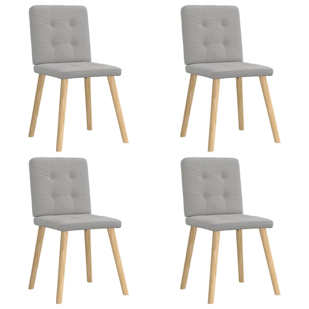 vidaXL Καρέκλες τραπεζαρίας 4 τεμ Cloud Grey Fabric