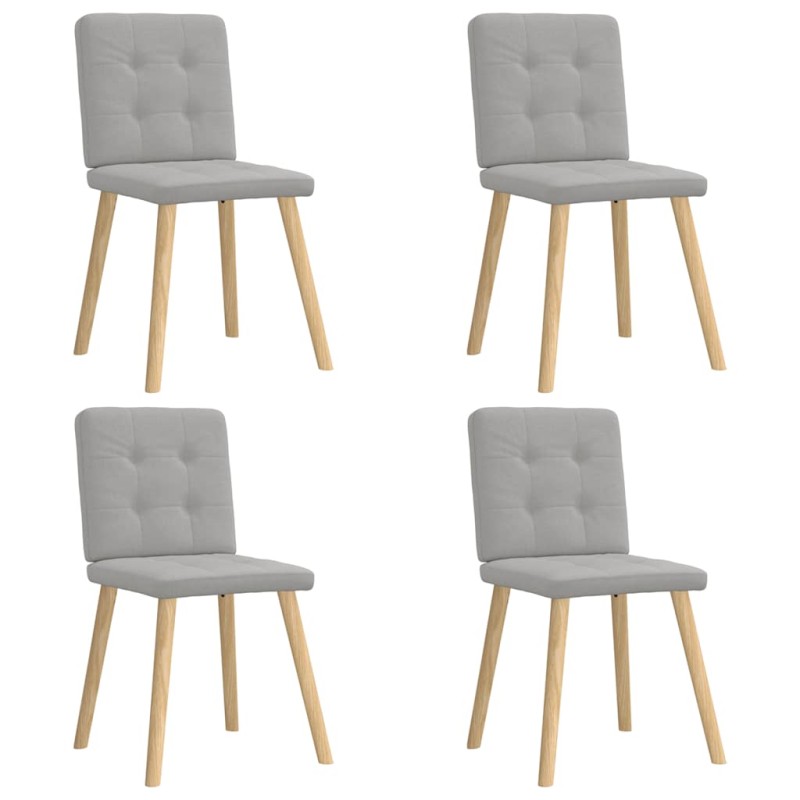 vidaXL Καρέκλες τραπεζαρίας 4 τεμ Cloud Grey Fabric
