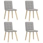 vidaXL Καρέκλες τραπεζαρίας 4 τεμ Cloud Grey Fabric