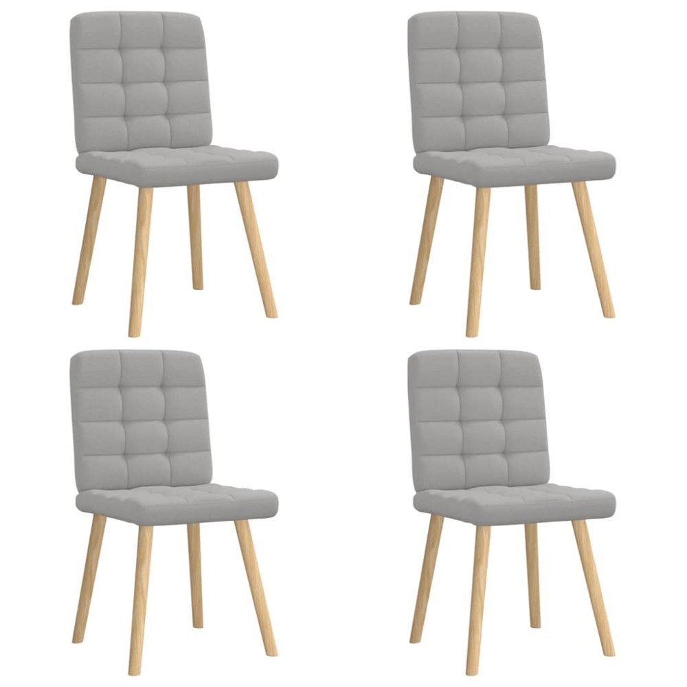vidaXL Καρέκλες τραπεζαρίας 4 τεμ Cloud Grey Fabric