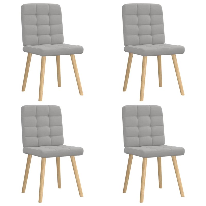 vidaXL Καρέκλες τραπεζαρίας 4 τεμ Cloud Grey Fabric