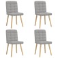 vidaXL Καρέκλες τραπεζαρίας 4 τεμ Cloud Grey Fabric