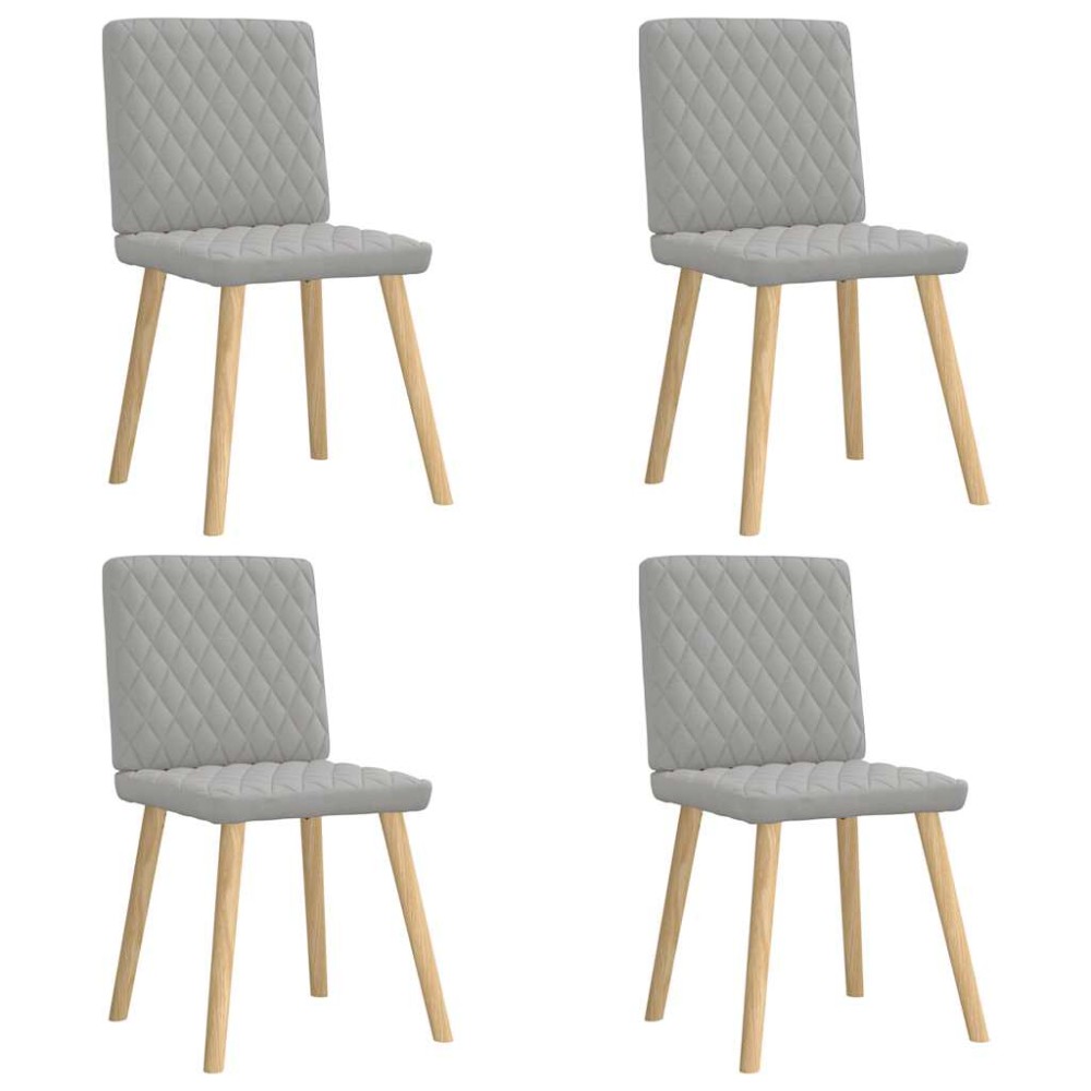 vidaXL Καρέκλες τραπεζαρίας 4 τεμ Cloud Grey Fabric