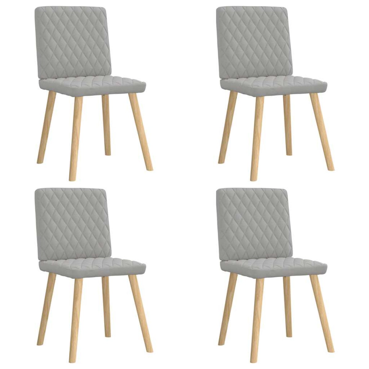 vidaXL Καρέκλες τραπεζαρίας 4 τεμ Cloud Grey Fabric