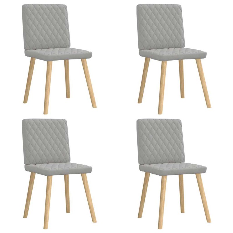 vidaXL Καρέκλες τραπεζαρίας 4 τεμ Cloud Grey Fabric