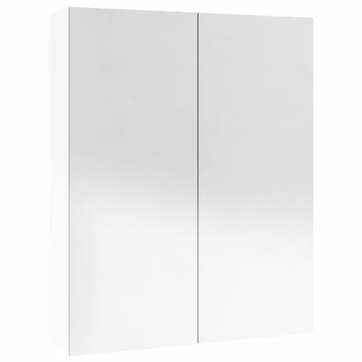 vidaXL Ντουλάπι Μπάνιου με Καθρέφτη 60x15x75 εκ. Λαμπερό Λευκό από MDF