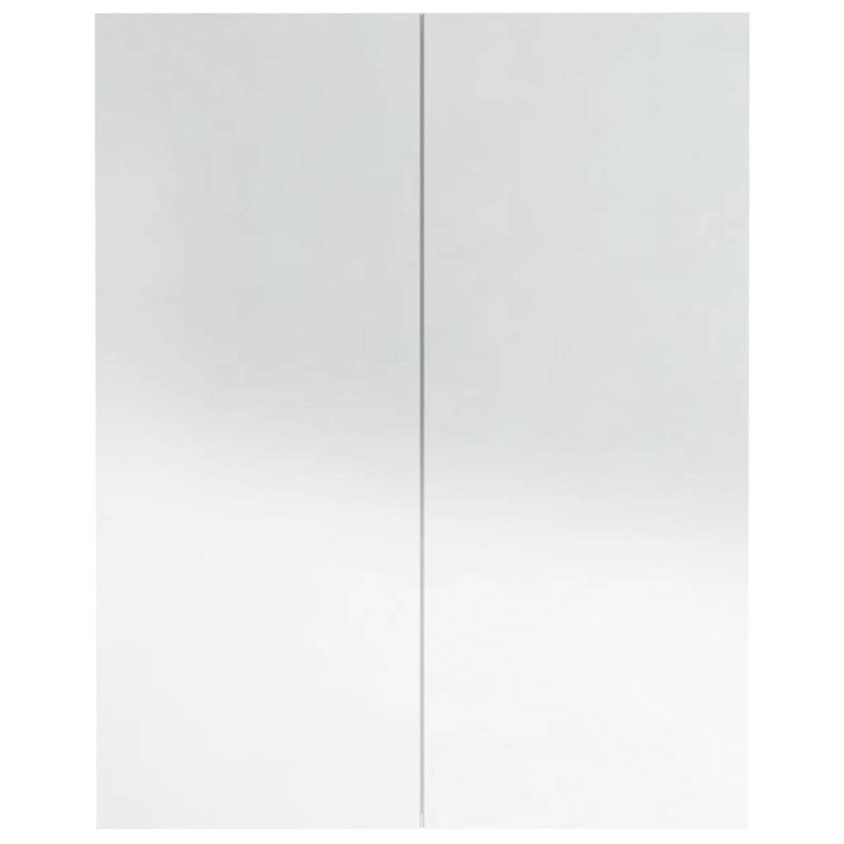 vidaXL Ντουλάπι Μπάνιου με Καθρέφτη 60x15x75 εκ. Λαμπερό Λευκό από MDF