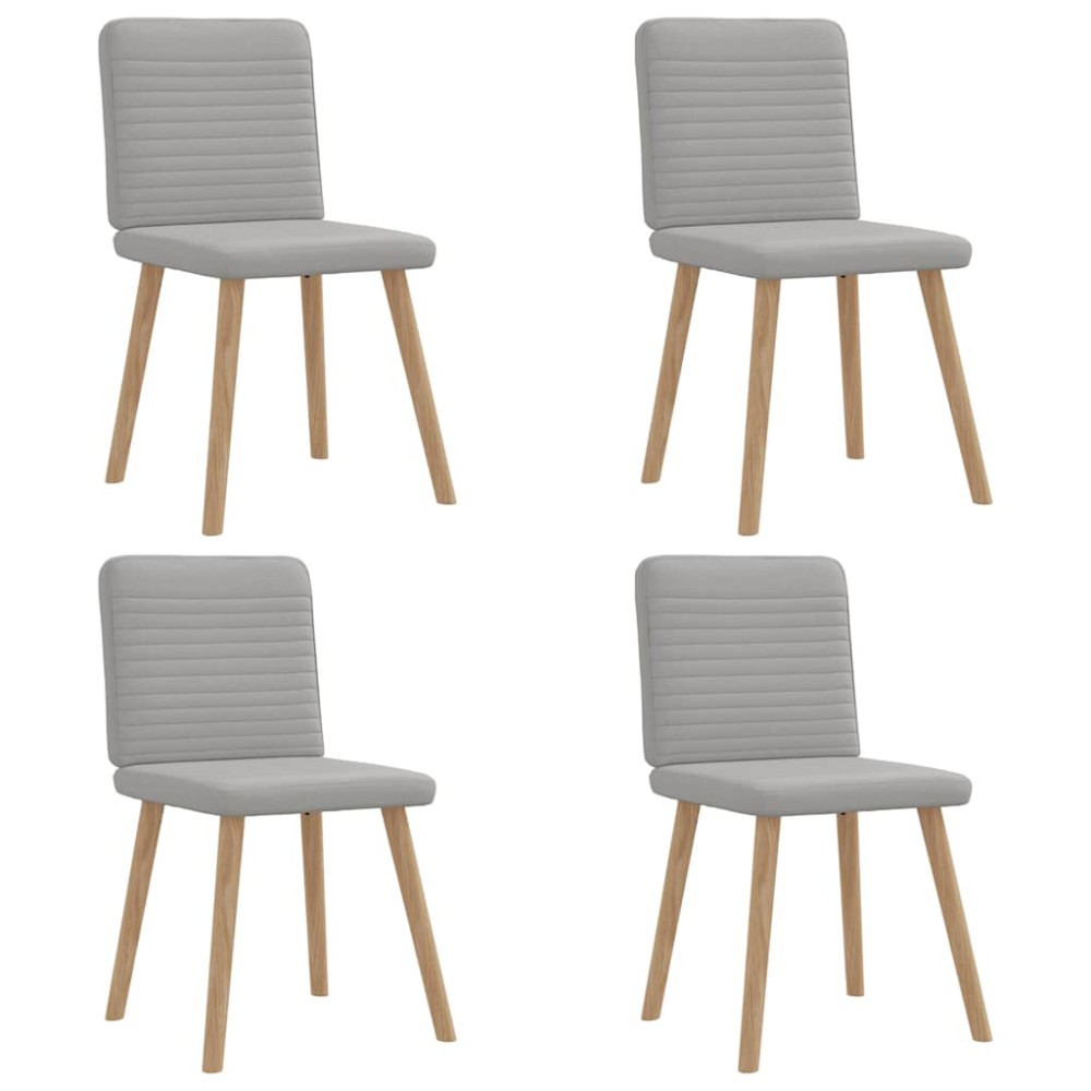 vidaXL Καρέκλες τραπεζαρίας 4 τεμ Cloud Grey Fabric