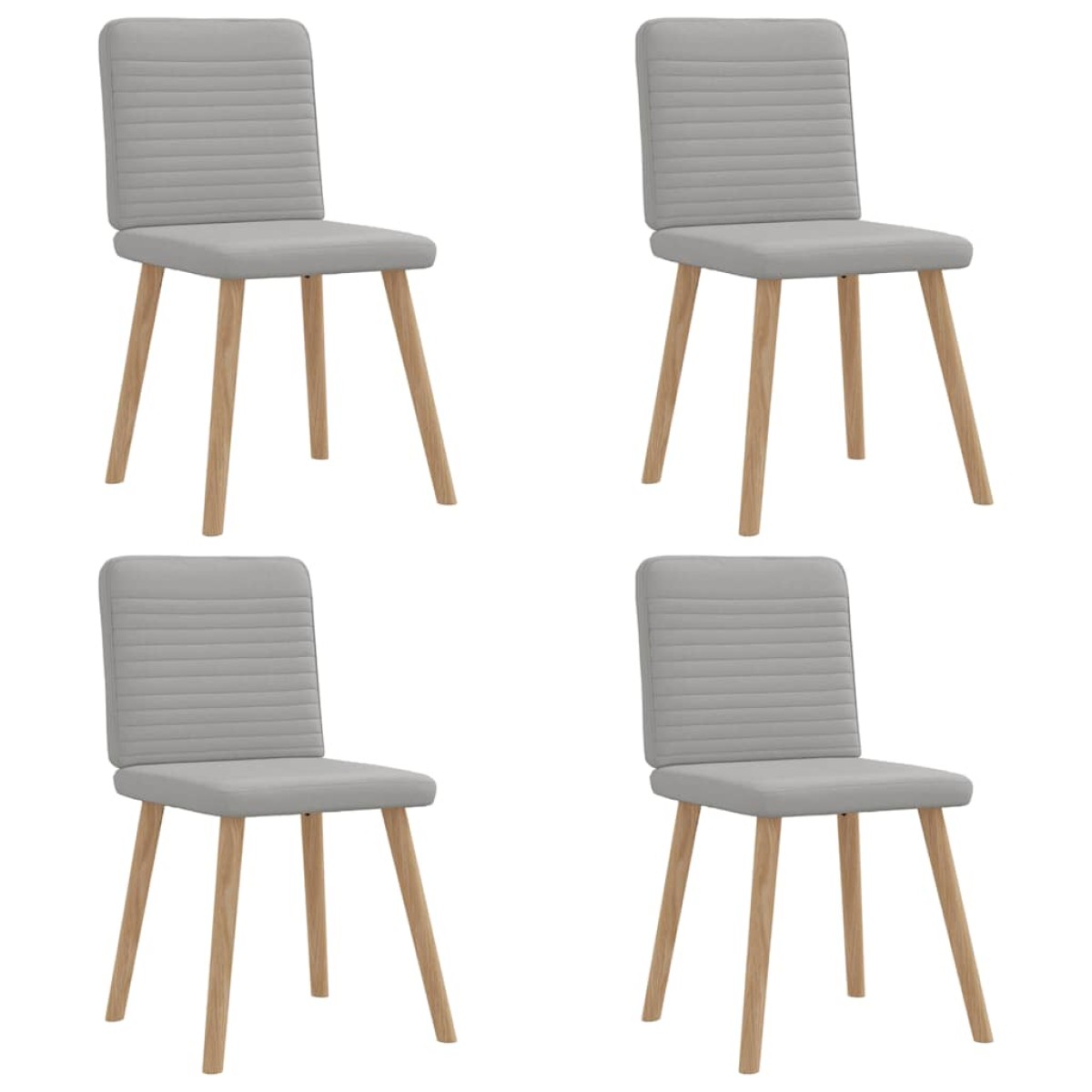 vidaXL Καρέκλες τραπεζαρίας 4 τεμ Cloud Grey Fabric