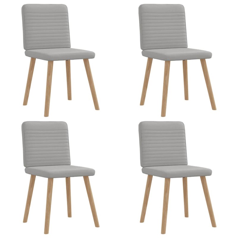 vidaXL Καρέκλες τραπεζαρίας 4 τεμ Cloud Grey Fabric