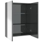 vidaXL Ντουλάπι Μπάνιου με Καθρέφτη Γκρι 60 x 15 x 75 εκ. από MDF