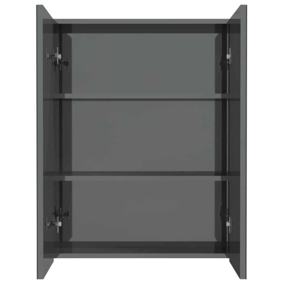 vidaXL Ντουλάπι Μπάνιου με Καθρέφτη Γκρι 60 x 15 x 75 εκ. από MDF