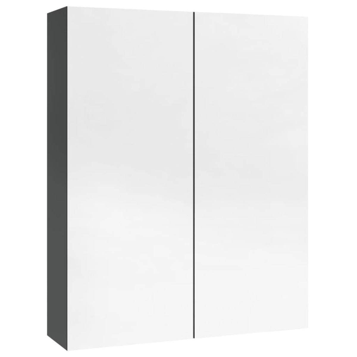 vidaXL Ντουλάπι Μπάνιου με Καθρέφτη Γκρι 60 x 15 x 75 εκ. από MDF