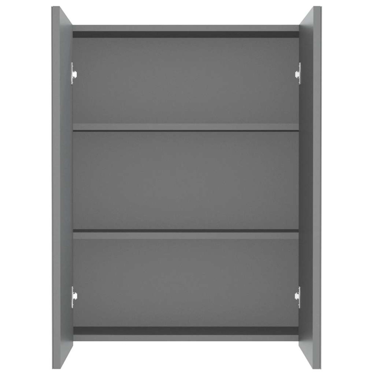 vidaXL Ντουλάπι Μπάνιου με Καθρέφτη Ανθρακί 60 x 15 x 75 εκ. από MDF