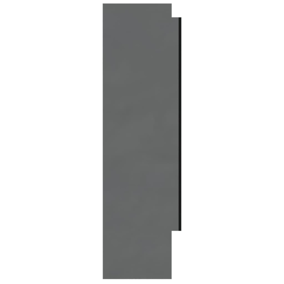 vidaXL Ντουλάπι Μπάνιου με Καθρέφτη 80x15x60 εκ. Λαμπερό Γκρι από MDF