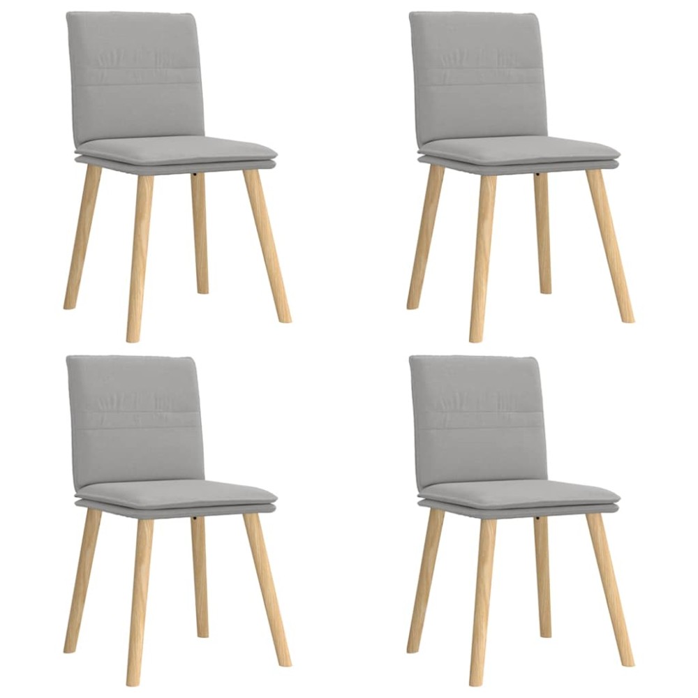 vidaXL Καρέκλες τραπεζαρίας 4 τεμ Cloud Grey Fabric