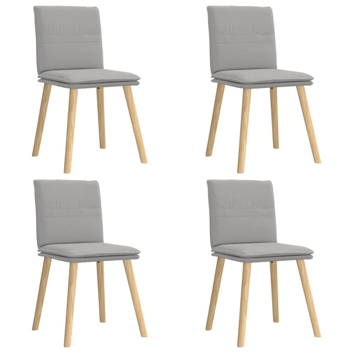 vidaXL Καρέκλες τραπεζαρίας 4 τεμ Cloud Grey Fabric