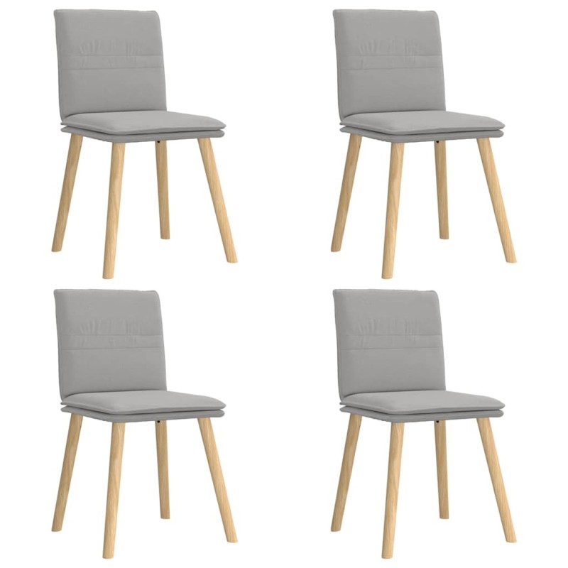 vidaXL Καρέκλες τραπεζαρίας 4 τεμ Cloud Grey Fabric